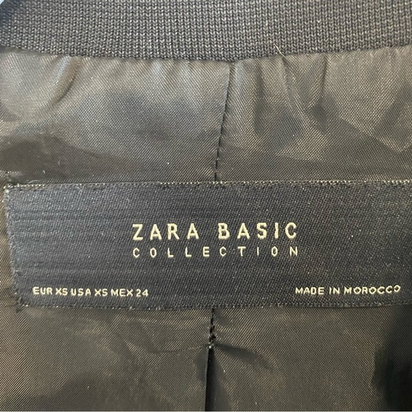Zara - Black Bomber Jacket - XS - Picture 6 of 9